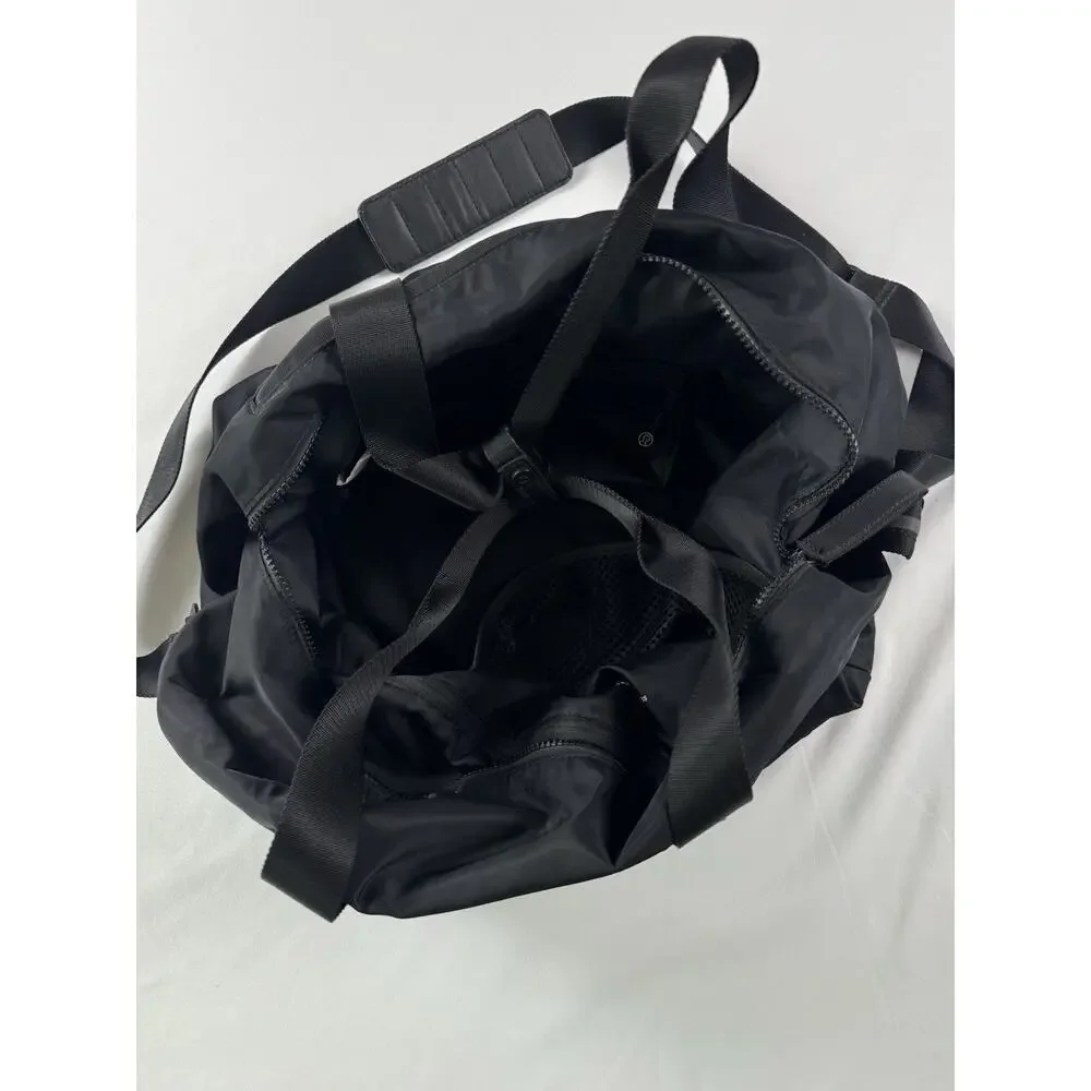 Lululemon Gym Duffle Bag Black Crossbody Double Handle